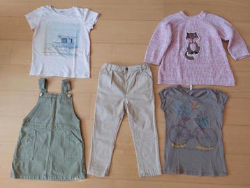 NIEUW +ZGAN 5x MERKKLEDING MEISJE Benetton, Esprit, Topolino beschikbaar voor biedingen
