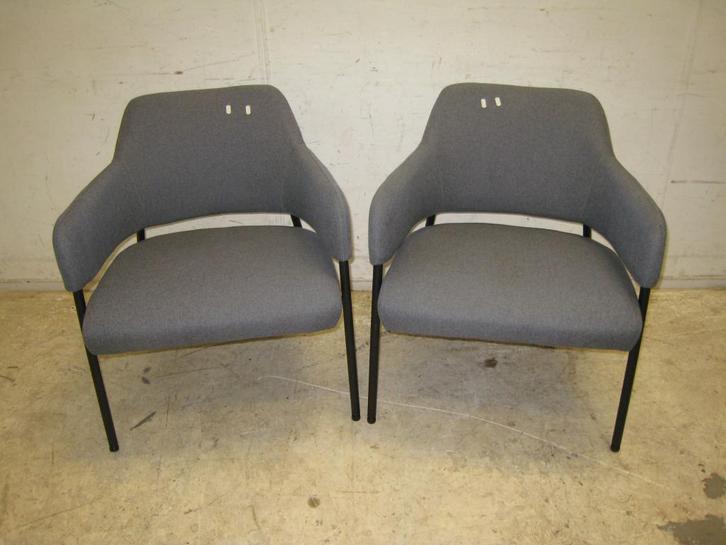 Twee moderne stoffen fauteuils, Huis en Inrichting, Fauteuils, Gebruikt