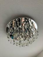 Moderne Plafondlamp met Glazen Druppels, Ophalen, Zo goed als nieuw, Glas