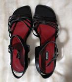 Zwarte sandaletten met donkerrood voetbed van Ecco, Verzenden, Zwart, Sandalen of Muiltjes, Zo goed als nieuw