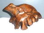 Zeldzaam houtsnijwerk, kikker/pad van (tropisch) wortelhout, Ophalen of Verzenden