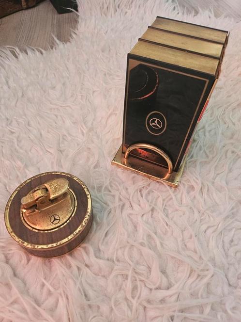 Vintage Mercedes Roker Set - Aansteker & Sigarettenhouder, Antiek en Kunst, Antiek | Woonaccessoires, Ophalen of Verzenden