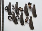 15 Fleischmann wissels met geleidend hartstuk, Hobby en Vrije tijd, Gebruikt, Gelijkstroom, Fleischmann, Rails