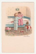 Kinderen en beer. Pauli Ebner.  Illustrateurs.  1938., Ophalen of Verzenden, 1920 tot 1940, Gelopen, Overige thema's