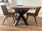 Eettafel met 4 stoelen, Huis en Inrichting, Tafels | Eettafels, Verzenden, Zo goed als nieuw, Rond, 100 tot 150 cm