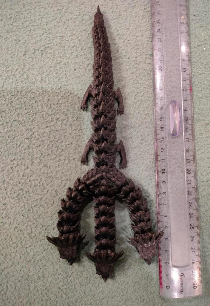 3D Geprinte Hydra Draak - 26,5 cm - Gitzwart, Boeken, Hobby en Vrije tijd, Nieuw, Overige onderwerpen, Ophalen