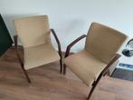 Leolux vintage eetkamer stoelen designer, Ophalen, Gebruikt, Hout, Twee