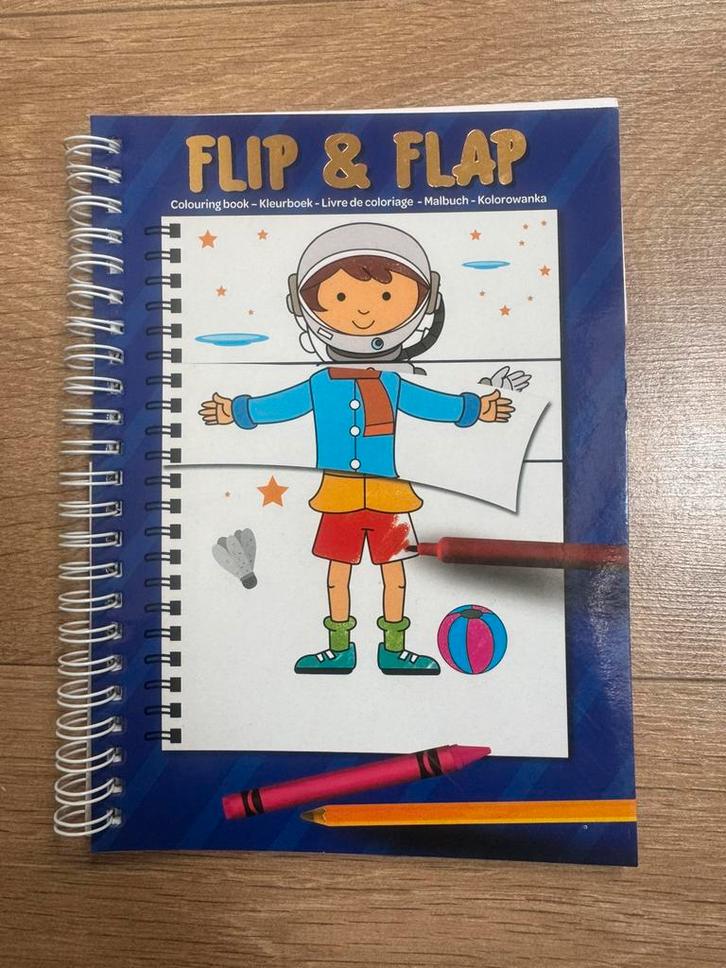Flip & Flap kleurboek, Hobby en Vrije tijd, Tekenen, Zo goed als nieuw, Papier, Schets- of Tekenboek, Ophalen of Verzenden