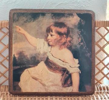 Vintage paneeltje Sir Joshua Reynolds  beschikbaar voor biedingen