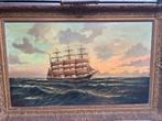 Alfred Gabali - 4 master in avondschemering. Afm: 100x60cm, Ophalen of Verzenden