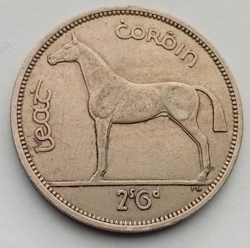 1/2 Crown 1959 Ierland Prachtige Oude Vintage Munt Paard XF+ beschikbaar voor biedingen