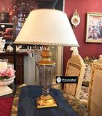 Grote tafellamp brocante Murano glazen lampvoet met goud, Huis en Inrichting, Lampen | Tafellampen, Ophalen of Verzenden, Zo goed als nieuw