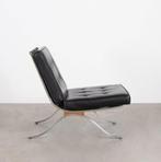 Retro lounge fauteuil skai leer met mooi frame jaren 60, Midcentury, Minder dan 75 cm, Gebruikt, Leer