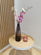 Mooi paars vaasje vaas met zijden nep kunst bloemen, Huis en Inrichting, Woonaccessoires | Vazen, Overige kleuren, Nieuw, Ophalen of Verzenden