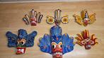 Sri Lankaanse handgemaakte houten figuren 6x, Ophalen of Verzenden