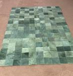 By-Boo lederen Patchwork Vloerkleed 160x220 cm – Groen, Gebruikt, 150 tot 200 cm, 200 cm of meer, Ophalen of Verzenden