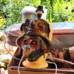 Bijzondere lampenvoet en beeld in dezelfde stijl, Huis en Inrichting, Lampen | Tafellampen, Ophalen of Verzenden, Zo goed als nieuw