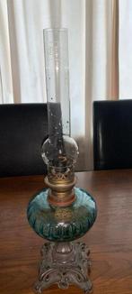 Antieke AIG PRIMA Olielamp Blauw Glas, Antiek en Kunst, Ophalen of Verzenden
