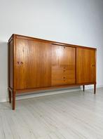 Vintage H.W. Klein Bramin Teak Highboard Dressoir Deense 60s, Huis en Inrichting, Kasten | Dressoirs, Teakhout, Ophalen of Verzenden