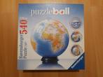 3D wereldbol puzzel 540 stuks Ravensburger, Verzenden, Minder dan 500 stukjes, Zo goed als nieuw, Rubik's of 3D-puzzel
