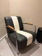 Retro Montel leren fauteuil, Huis en Inrichting, Fauteuils, Ophalen, Gebruikt, Minder dan 75 cm, Leer