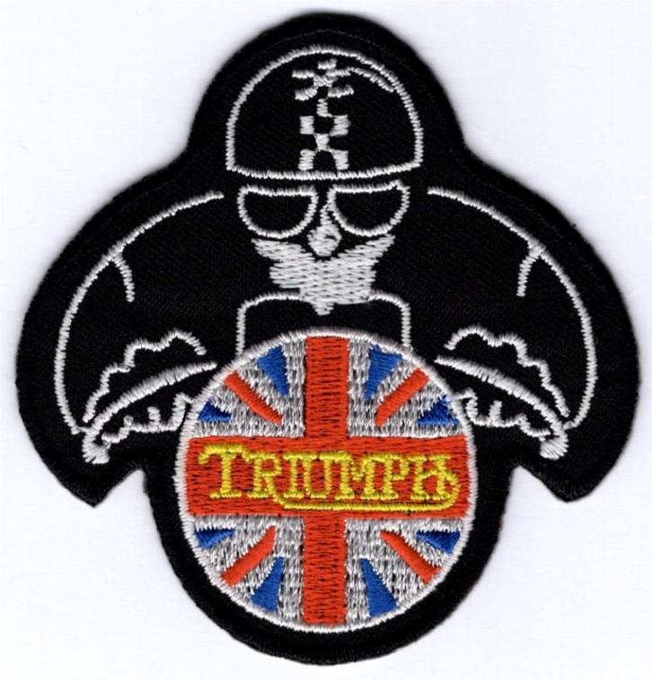 Triumph Cafe Racer stoffen opstrijk patch embleem #9, Motoren, Accessoires | Overige, Nieuw, Verzenden