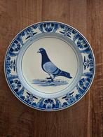 Delfts blauw bord met duif, Antiek en Kunst, Ophalen