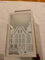 Windlicht wit met trapgevels, Huis en Inrichting, 25 tot 50 cm, Wit, Ophalen of Verzenden, Zo goed als nieuw