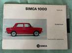 2 x Handleiding Simca 1000, Ophalen of Verzenden