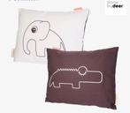 Done By Deer kussen sierkussen krokodil olifant aubergine, Huis en Inrichting, Woonaccessoires | Kussens, Ophalen of Verzenden