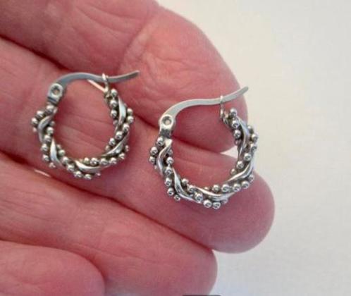 Stalen Zilverkleur ronde Creool oorbellen van My Jewellery, Sieraden, Tassen en Uiterlijk, Oorbellen, Zo goed als nieuw, Overige materialen