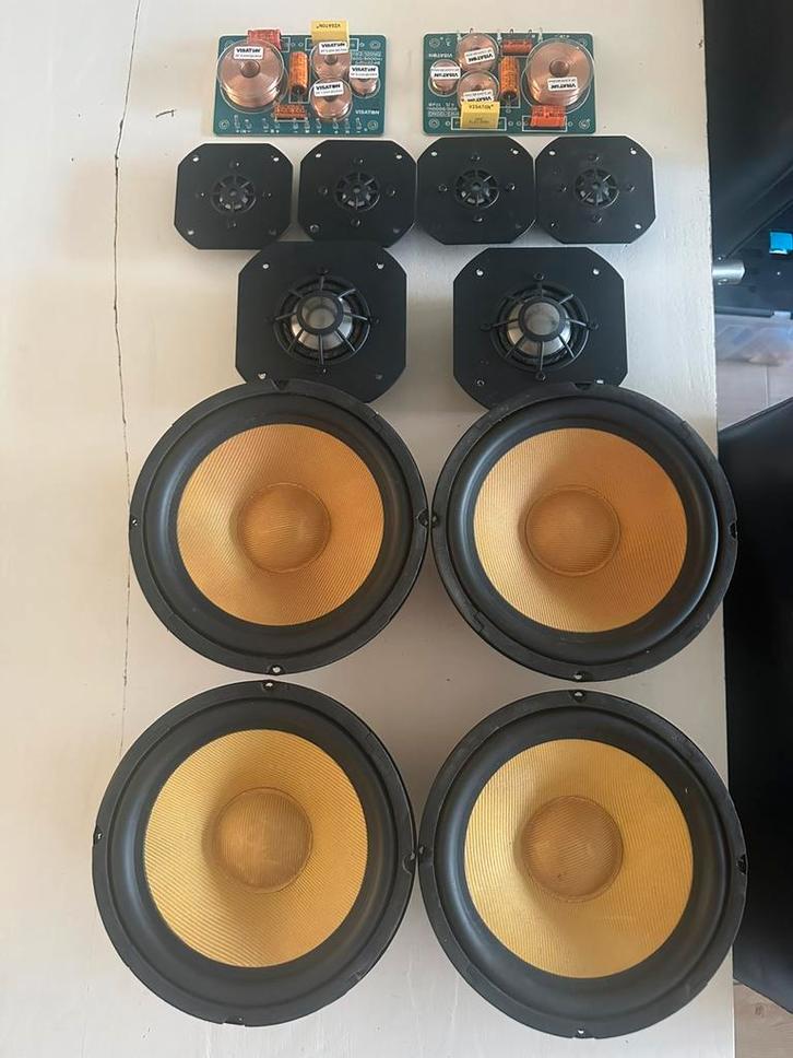 Complete speakerset visaton, Audio, Tv en Foto, Luidsprekers, Zo goed als nieuw, Front, Rear of Stereo speakers, 120 watt of meer