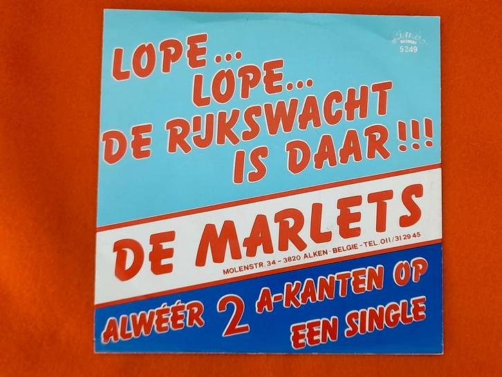 De Marlets - Awel...merci...ge zijt bedankt!!! (1984), Cd's en Dvd's, Vinyl Singles, Gebruikt, Single, Nederlandstalig, 7 inch