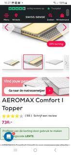 Aeromax comfort 1 topper Swiss sense 180x200cm, Huis en Inrichting, Slaapkamer | Matrassen en Bedbodems, Ophalen, Zo goed als nieuw