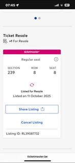 K3 ticket - sportpaleis Antwerpen - 11 Oktober 15:00, Tickets en Kaartjes, Eén persoon, Oktober