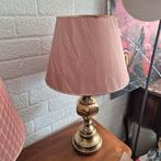 Vintage Tafellamp met Roze Kap, Huis en Inrichting, Lampen | Vloerlampen, Ophalen, Minder dan 100 cm