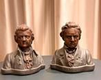 2 borstbeelden Mozart & Beethoven, Verzamelen, Beelden en Beeldjes, Ophalen of Verzenden, Zo goed als nieuw