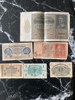 6 Duitse oude biljetten, Ophalen of Verzenden