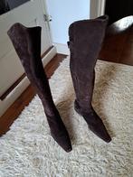 Suede Bruine Hoge Laarzen - Mt. 42, Bruin, Ophalen of Verzenden, Zo goed als nieuw, Hoge laarzen