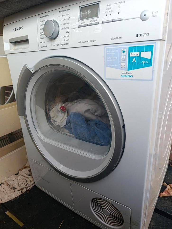 Energiezuinige Siemens Droger - A Label, Witgoed en Apparatuur, Wasdrogers, Gebruikt, Condens, Voorlader, 6 tot 8 kg, 85 tot 90 cm
