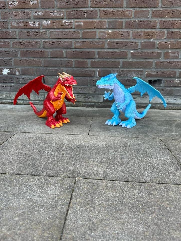 ZURU Robo Alive ijsdraak en vuurdraak, Kinderen en Baby's, Speelgoed | Actiefiguren, Zo goed als nieuw, Ophalen of Verzenden