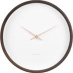 Karlsson - Wandklok Ancho  - Bruin - 8x32.6x32.6 cm, Ophalen of Verzenden, Nieuw, Analoog, Wandklok