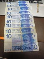 No.942- 9x 10,00 Gld. Frans Hals 1968 gebruikte Biljetten, Postzegels en Munten, Bankbiljetten | Nederland, Ophalen of Verzenden