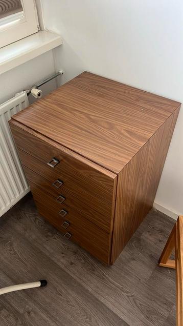 Vintage Walnoten lade kastje