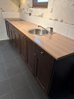 Keuken, Huis en Inrichting, Keuken | Complete keukens, Ophalen, Gebruikt, Bruin, Enkelwandige keuken