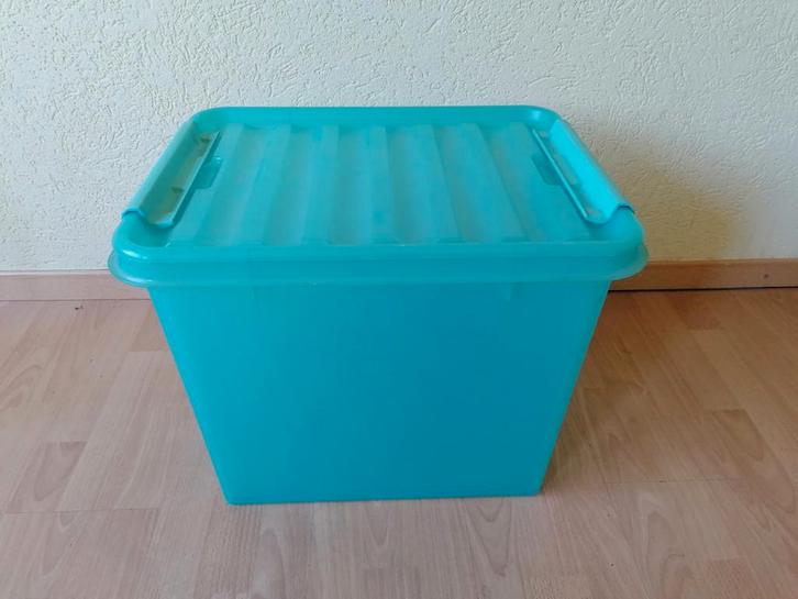 Opbergbox met deksel - Gebruikt, Huis en Inrichting, Woonaccessoires | Kisten, Zo goed als nieuw, Minder dan 50 cm, Minder dan 50 cm