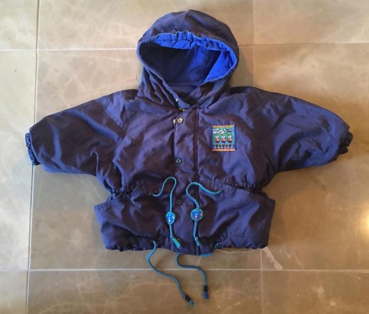 IZGS set blauw jasje/jack met capuchon & wantjes; 6-12 mnd, Kinderen en Baby's, Babykleding | Maat 68, Zo goed als nieuw, Jongetje