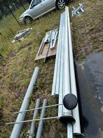 2x gebruikte aluminium vlaggenmast 6 meter met banierhouder, Diversen, Vlaggen en Wimpels, Ophalen, Zo goed als nieuw