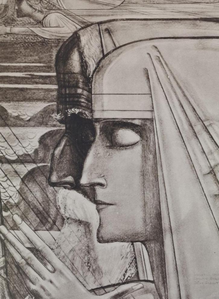 jan toorop 1858-1928 sanctis domicus litho, Antiek en Kunst, Kunst | Schilderijen | Klassiek, Ophalen of Verzenden