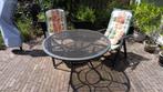 Metalen tuintafel, Tuin en Terras, Tuintafels, Ophalen, Gebruikt, Rond, Metaal